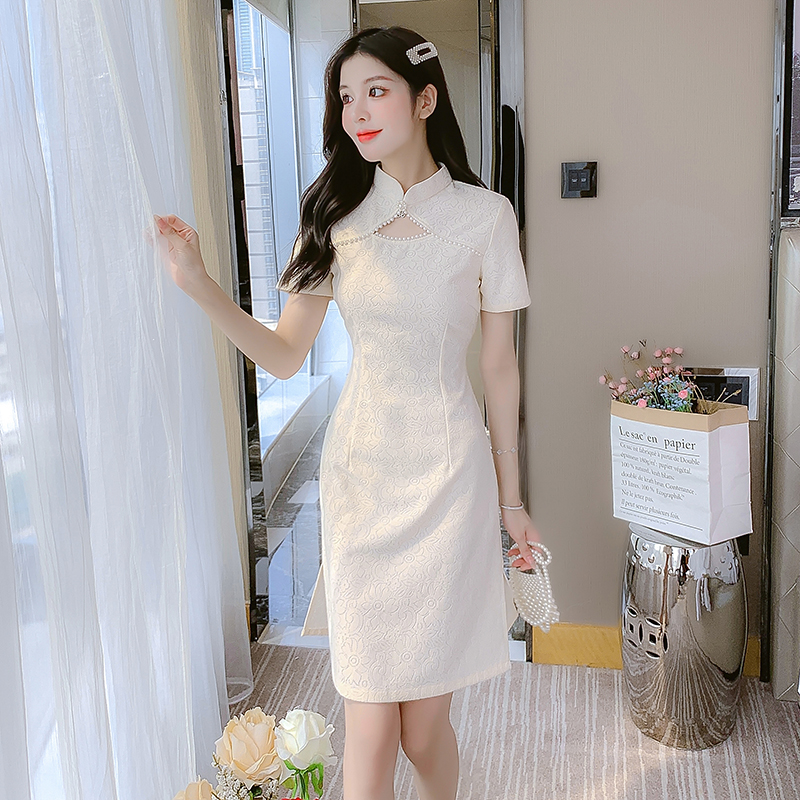 France style light Chinese style dress maiden retro cheongsam