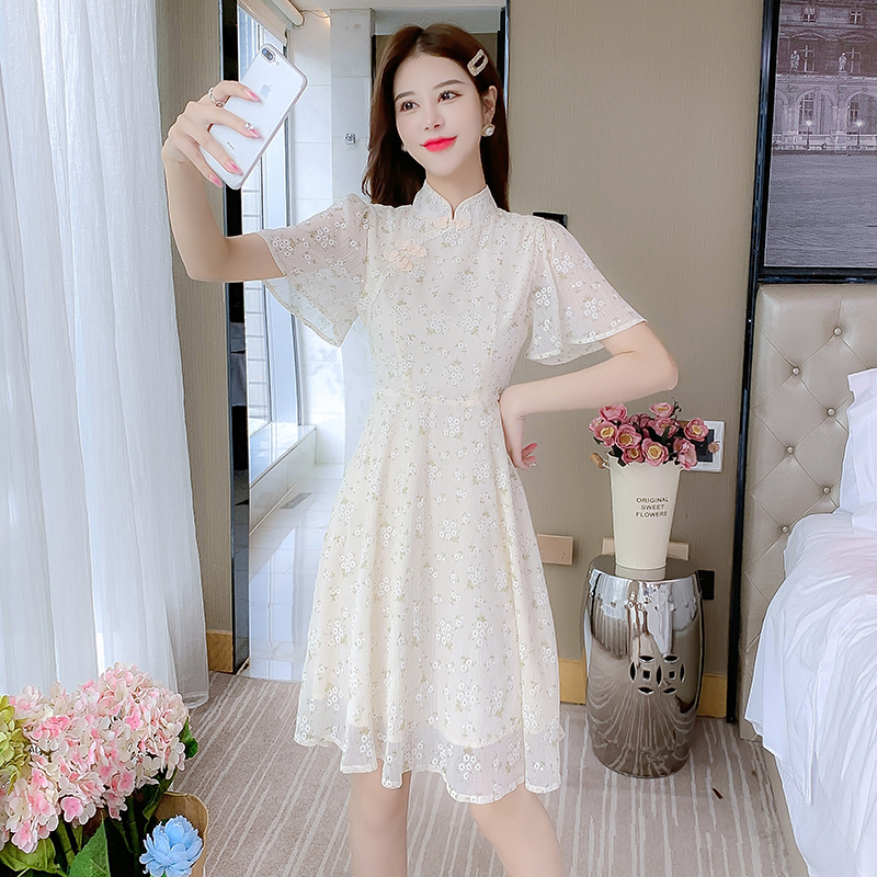 Summer Chinese style dress maiden cheongsam
