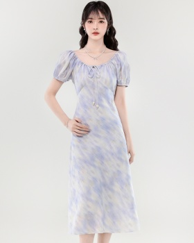 Frenum puff sleeve fashion summer dress for women