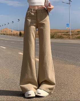 Khaki jeans spring and summer pants for women