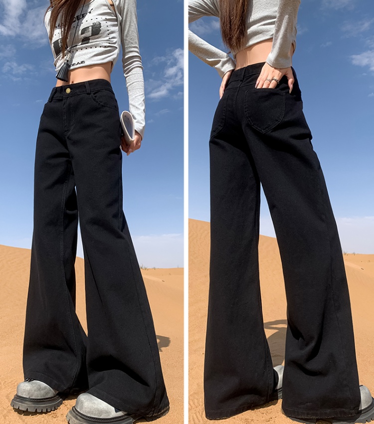 Khaki jeans spring and summer pants for women