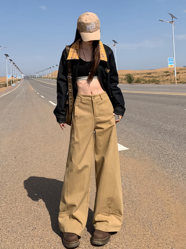 Spring and summer wide leg pants jeans for women