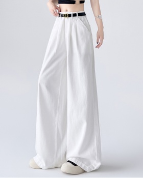 Loose high waist jeans slim wide leg pants for women