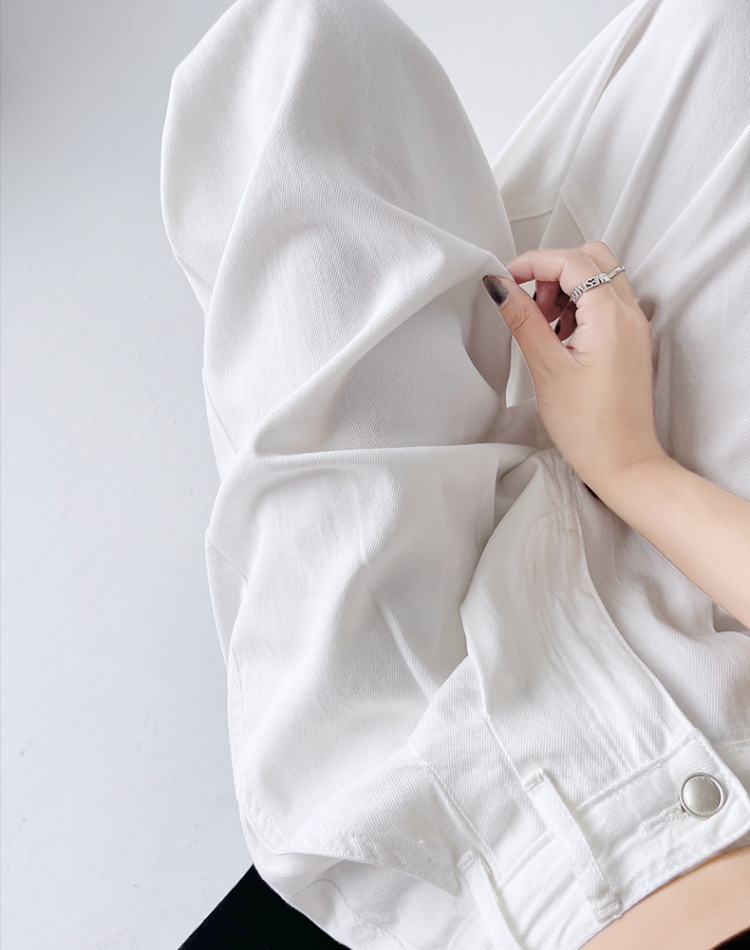 Loose high waist jeans slim wide leg pants for women