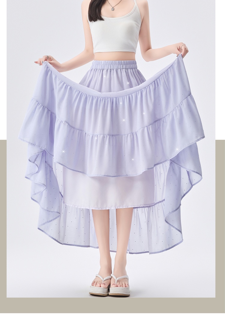 Thick and disorderly big skirt A-line skirt for women