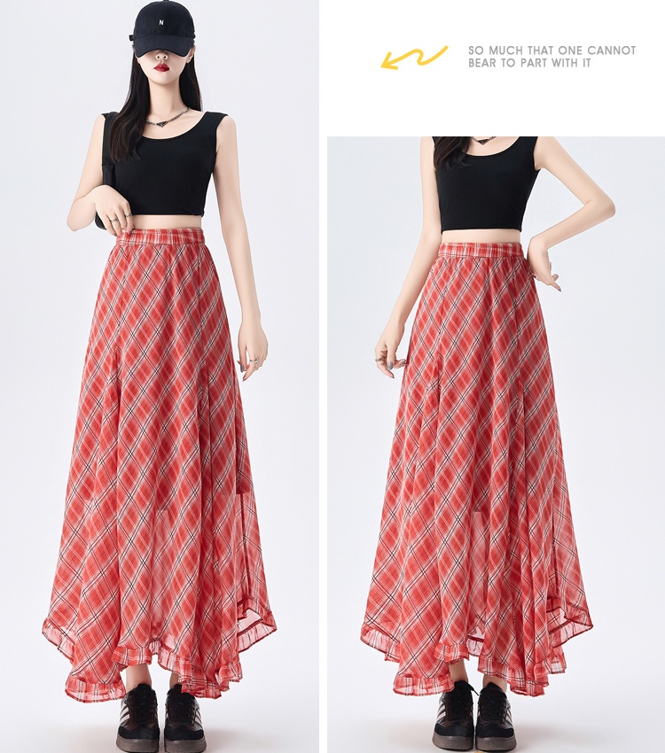 Temperament slim summer A-line skirt for women