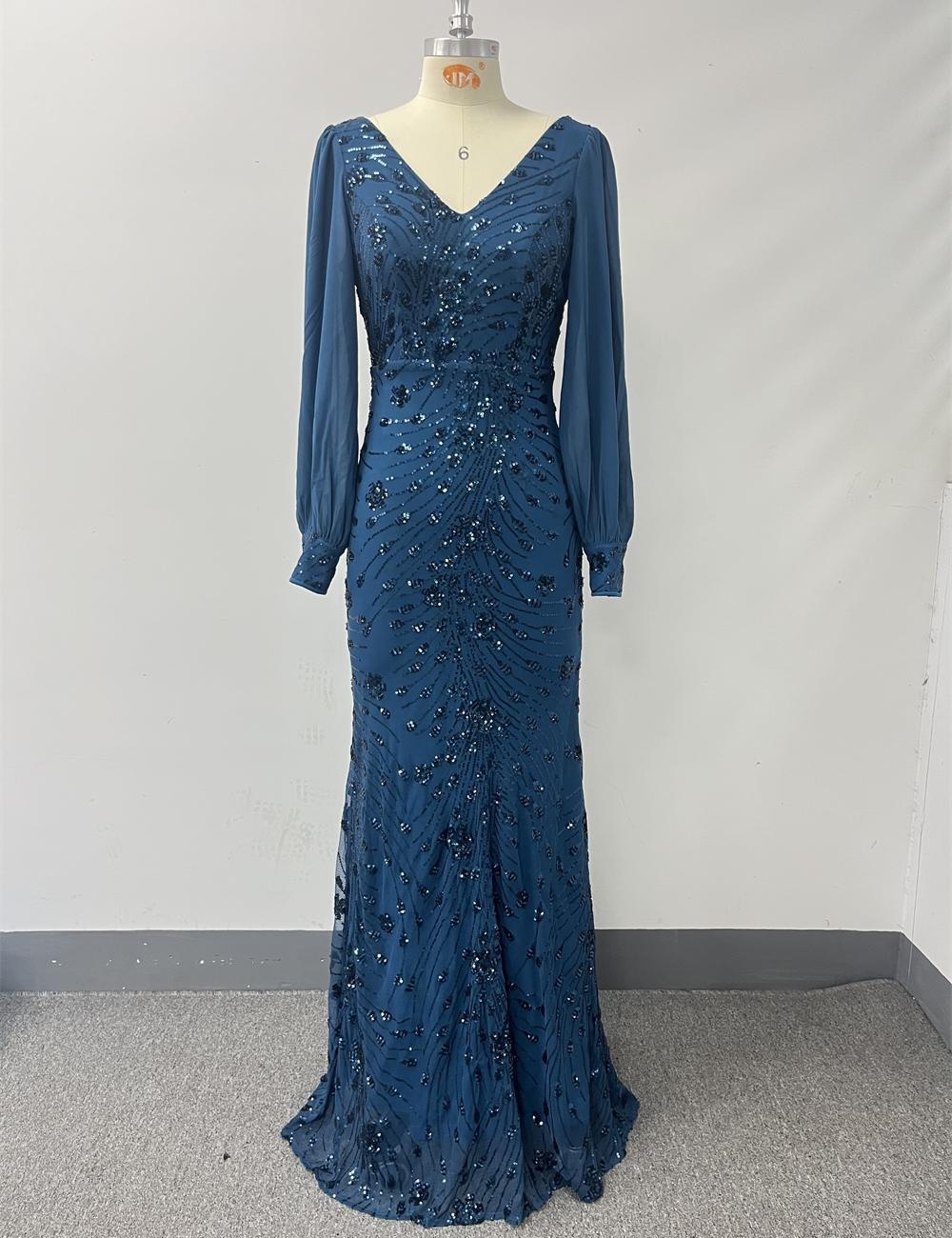 Gauze dress European style evening dress