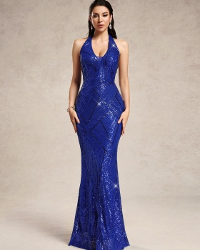 Sleeveless evening dress long dress for women