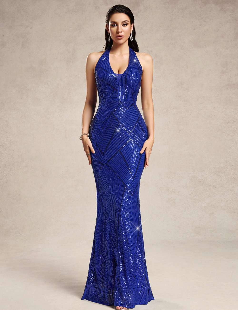 Sleeveless evening dress long dress for women