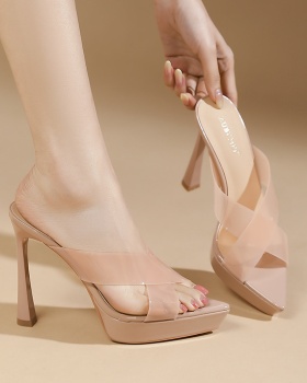 Fine-root slippers pointed sandals for women