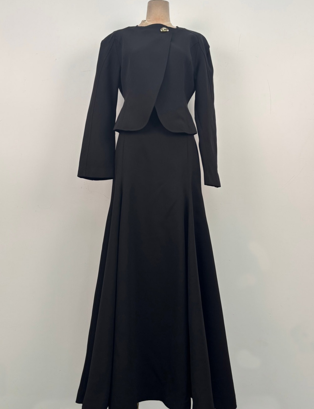 Niche long skirt big skirt tops 2pcs set