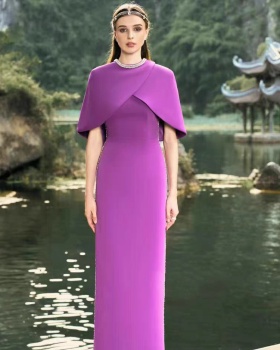 Beading slim niche long dress temperament elegant dress
