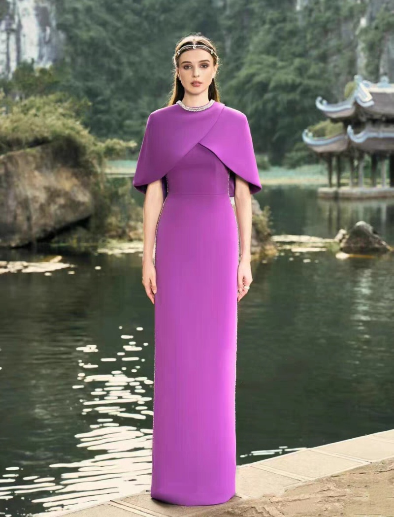 Beading slim niche long dress temperament elegant dress