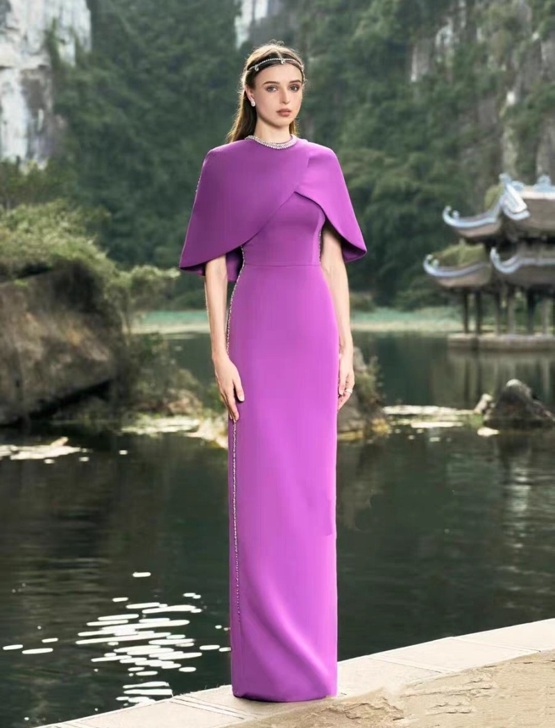 Beading slim niche long dress temperament elegant dress
