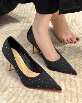 Polka dot high-heeled shoes France style shoes for women