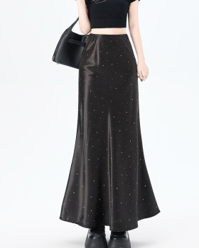 Drape A-line skirt summer long dress for women