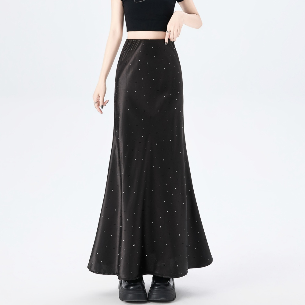 Drape A-line skirt summer long dress for women