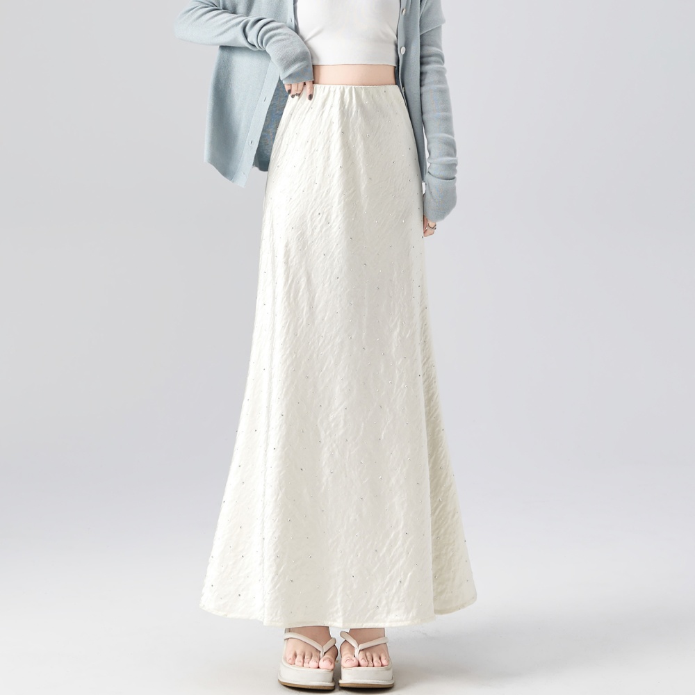 Drape A-line skirt summer long dress for women