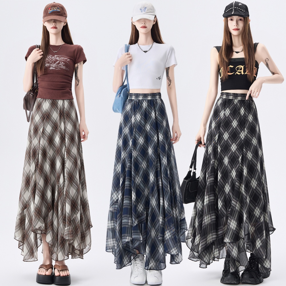 Big skirt temperament skirt A-line long skirt for women