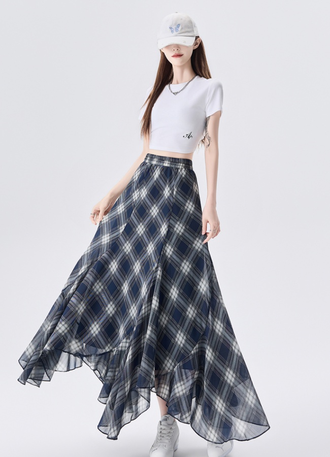Big skirt temperament skirt A-line long skirt for women