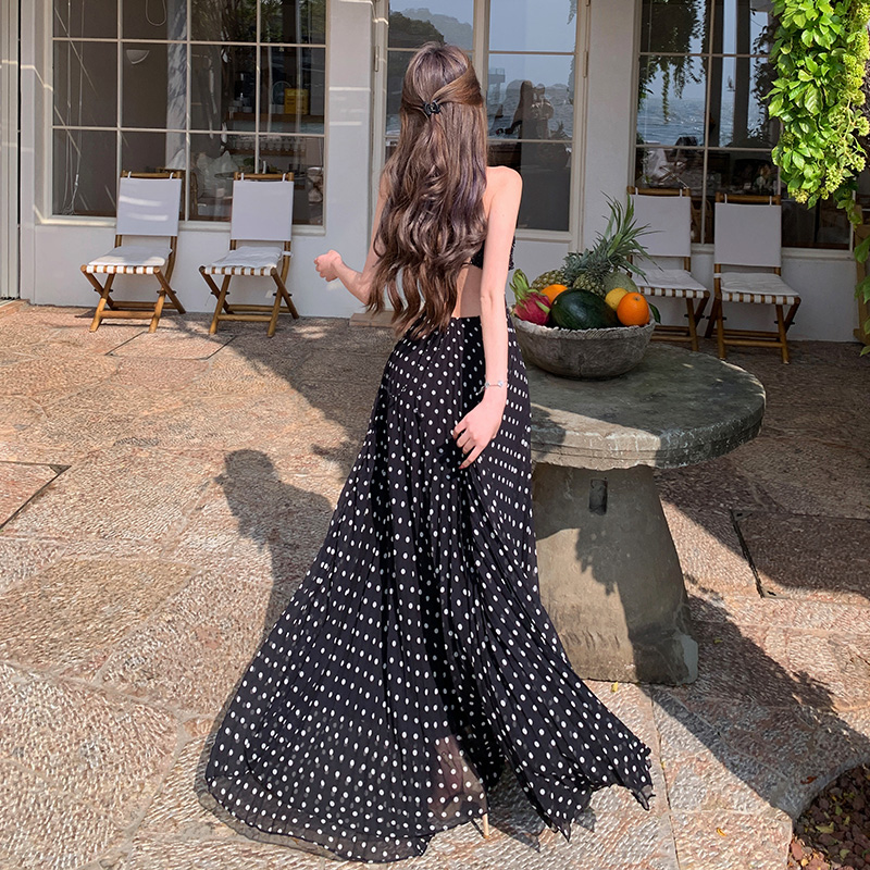 France style loose slim colors hollow summer dress