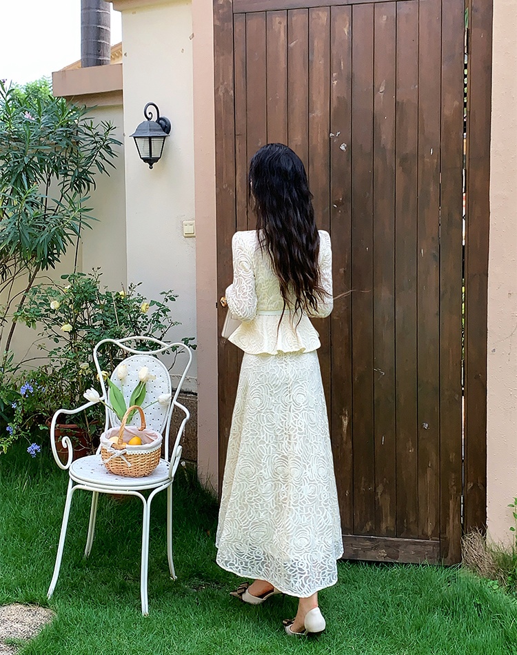 Ladies temperament chanelstyle spring skirt a set