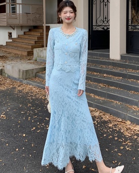 Lace beading skirt France style chanelstyle tops a set