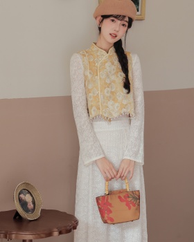 Spring Han clothing tops colors waistcoat 3pcs set