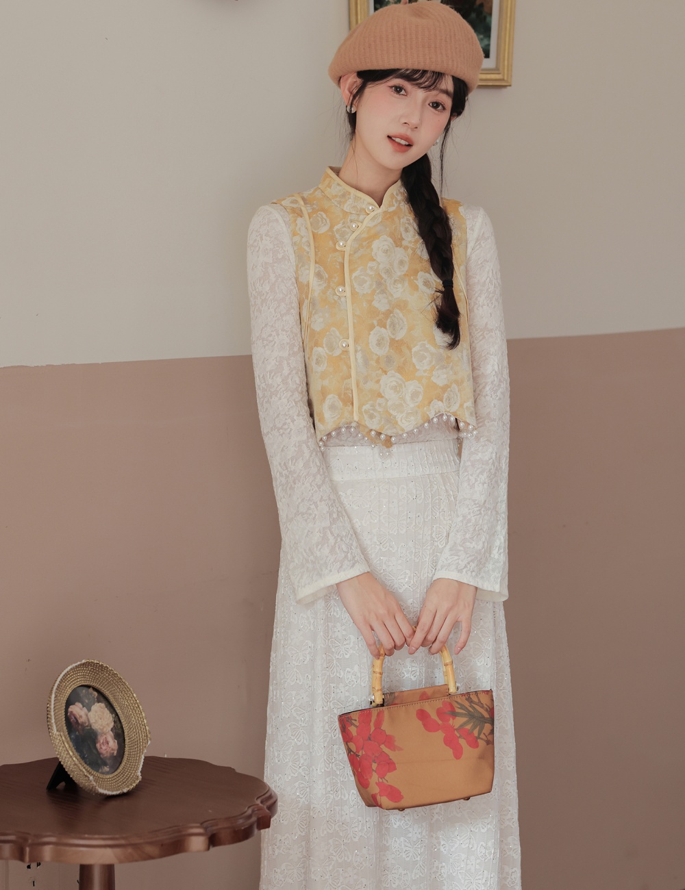 Spring Han clothing tops colors waistcoat 3pcs set