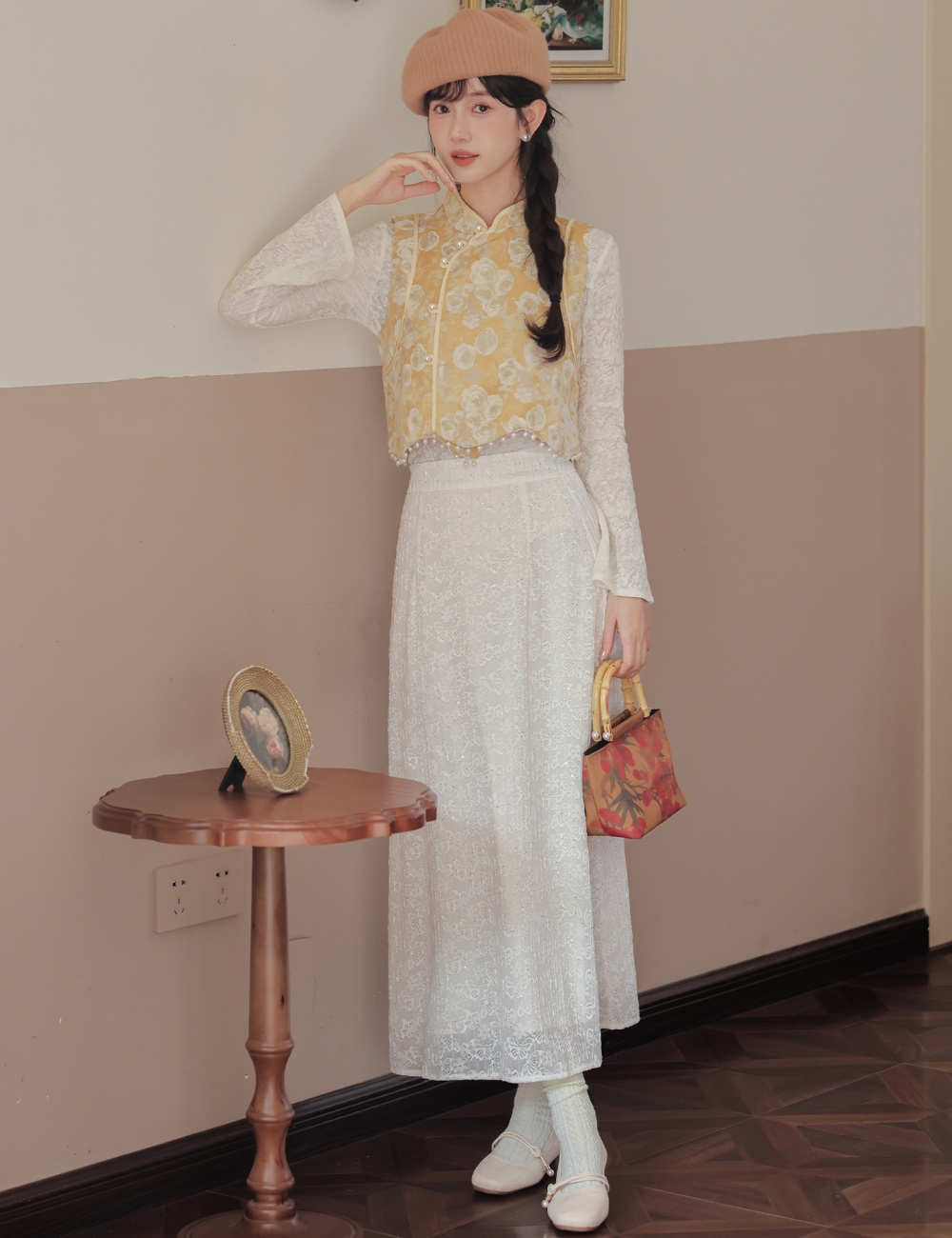 Spring Han clothing tops colors waistcoat 3pcs set
