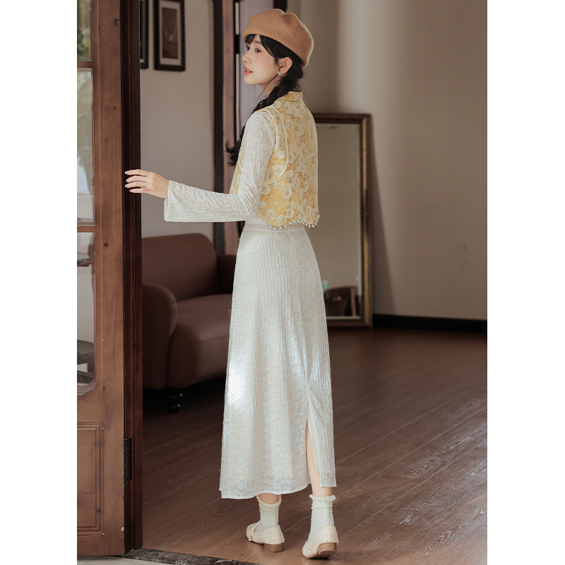 Spring Han clothing tops colors waistcoat 3pcs set