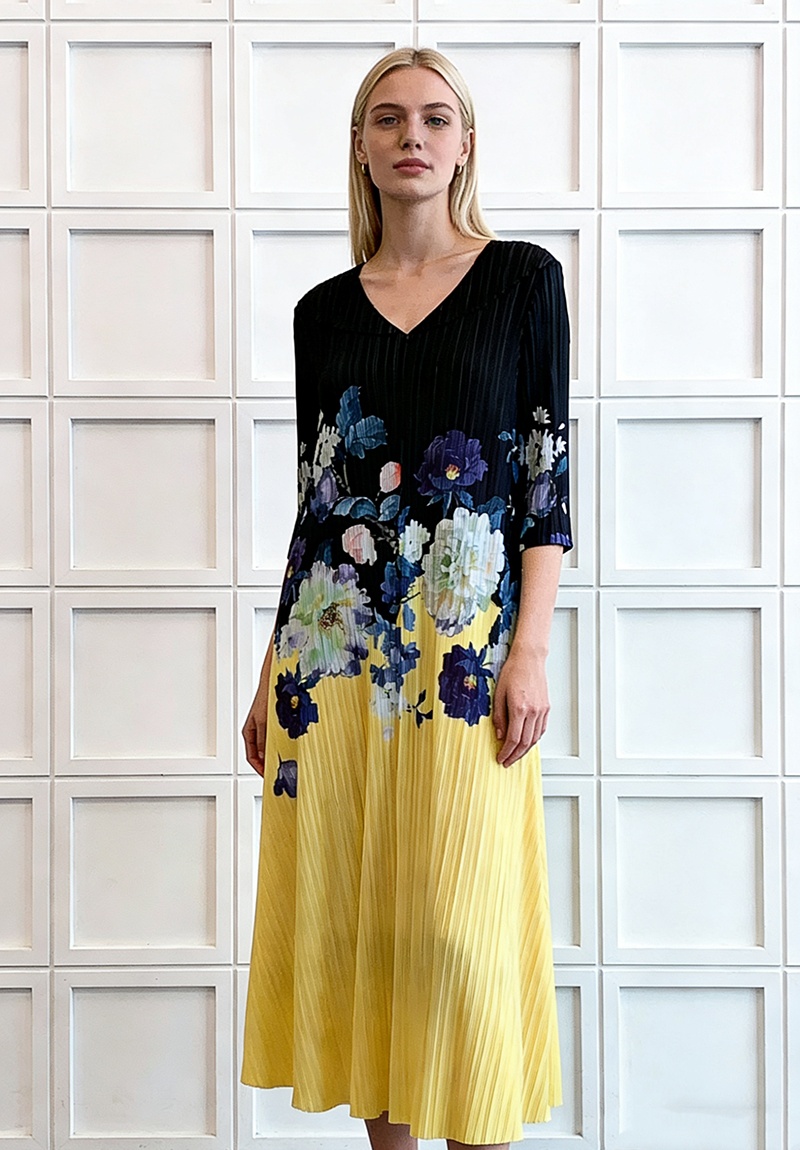 Commuting A-line Chinese style loose dress for women