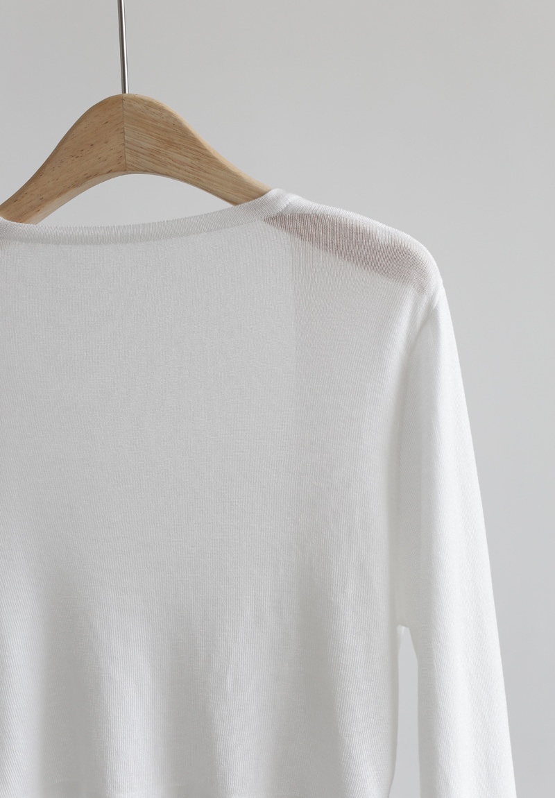 No buckle long sleeve shawl slim shirts