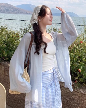 Thin long skirt summer outside the ride smock