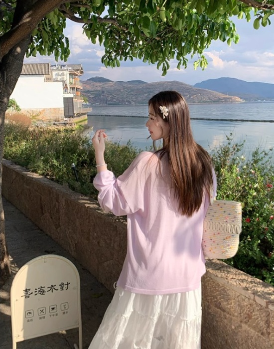 Thin long skirt summer outside the ride smock