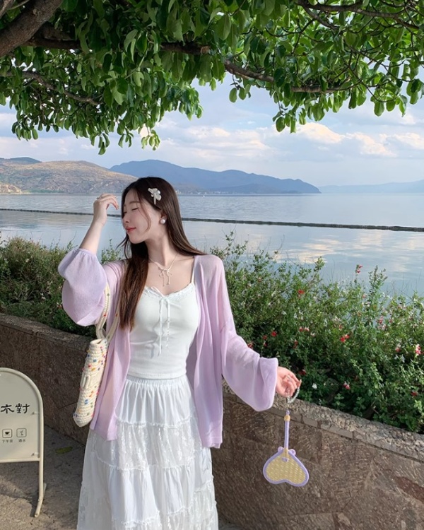 Thin long skirt summer outside the ride smock