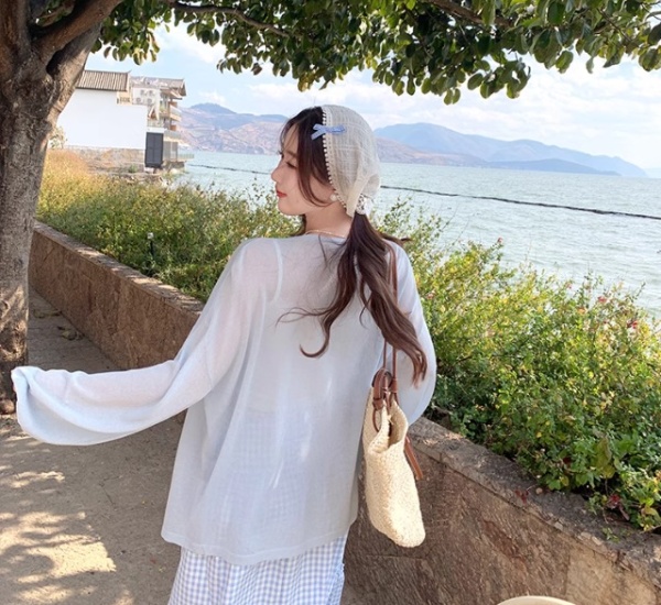 Thin long skirt summer outside the ride smock