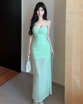 Mermaid slim temperament strap dress sexy unique dress