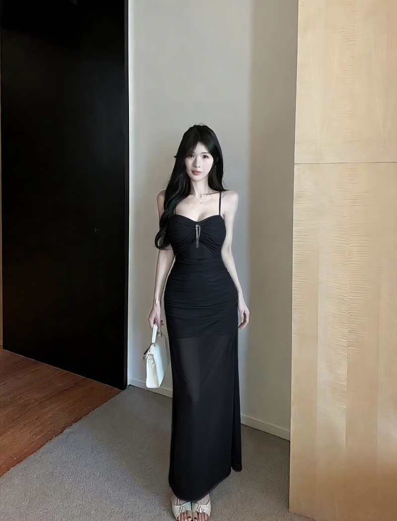Mermaid slim temperament strap dress sexy unique dress
