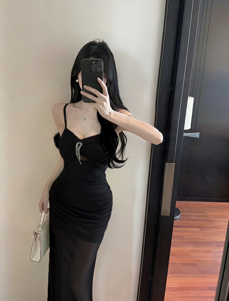 Mermaid slim temperament strap dress sexy unique dress