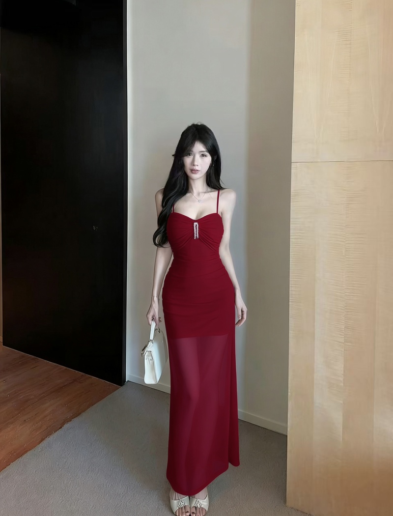 Mermaid slim temperament strap dress sexy unique dress