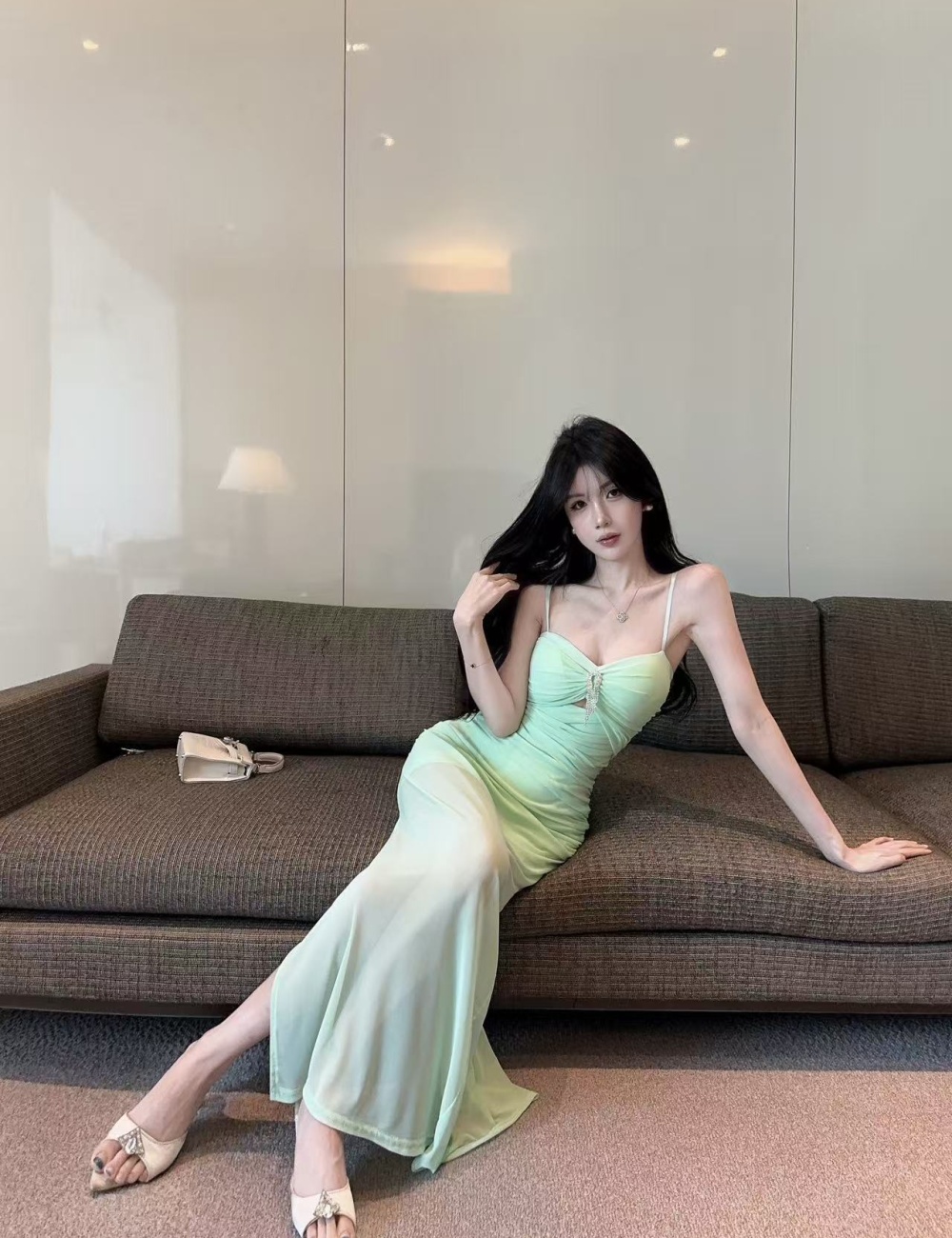 Mermaid slim temperament strap dress sexy unique dress