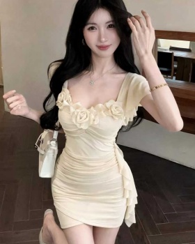 Sexy short spicegirl dress slim short sleeve T-back