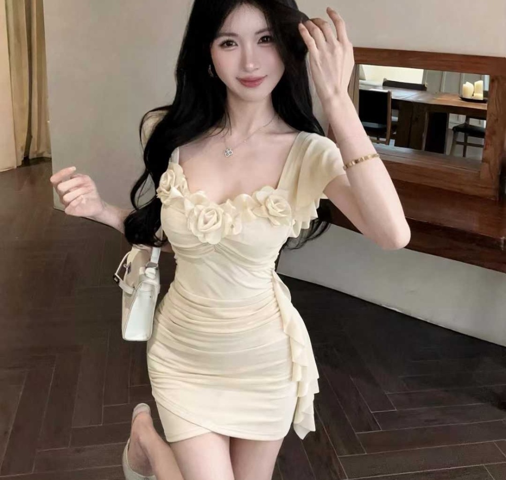 Sexy short spicegirl dress slim short sleeve T-back