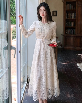 Spring France style dress temperament lace long dress