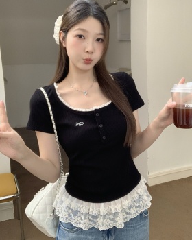 Ballet large yard spring and summer lace slim tops