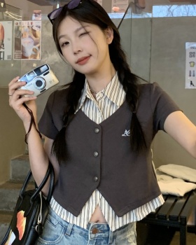 College style large yard shirt stripe tops