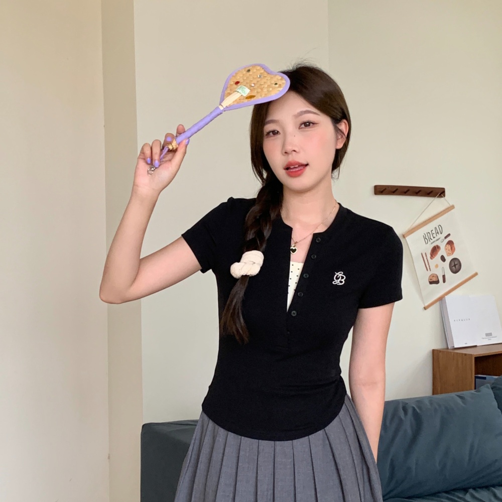 Slim large yard T-shirt summer tops for women