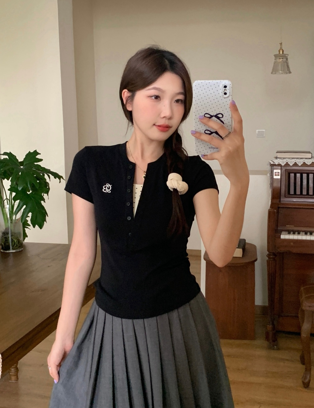 Slim large yard T-shirt summer tops for women