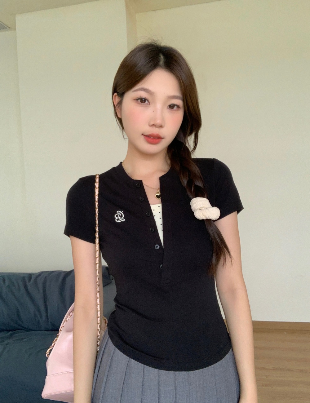 Slim large yard T-shirt summer tops for women